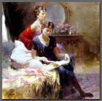 Pino Daeni - Impression oil painting.